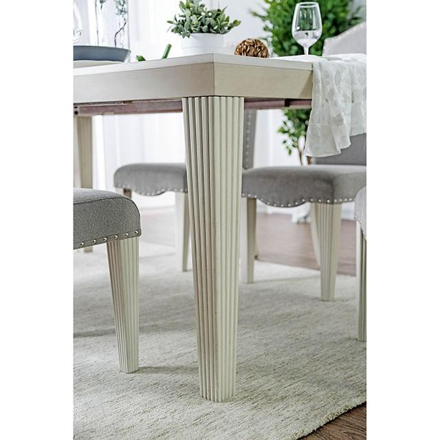 Daniella Antique White Dining Table - Marjories Furniture (Las Vegas, NV)