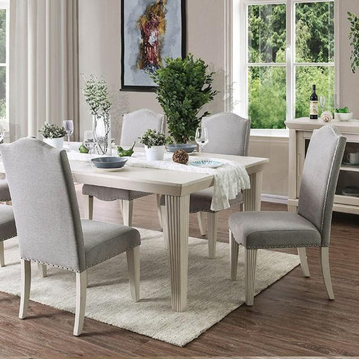 Daniella Antique White Dining Table - Marjories Furniture (Las Vegas, NV)