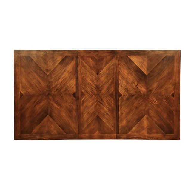 HILLSVIEW I Brown Cherry 78" Dining Table w/ 18" Leaf - Marjories Furniture (Las Vegas, NV)