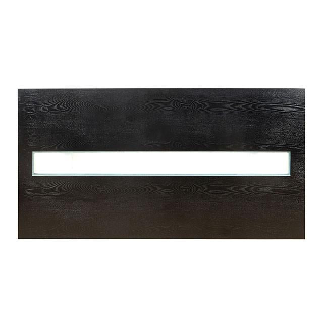 Luminar Black Glass-Insert Dining Table - Marjories Furniture (Las Vegas, NV)