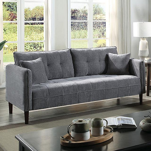 LYNDA Sofa w/ Pillows, Dark Gray - Marjories Furniture (Las Vegas, NV)