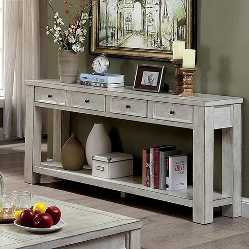 Meadow Antique White Sofa Table - Marjories Furniture (Las Vegas, NV)