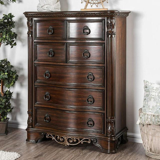 Menodora Brown Cherry Chest - Marjories Furniture (Las Vegas, NV)