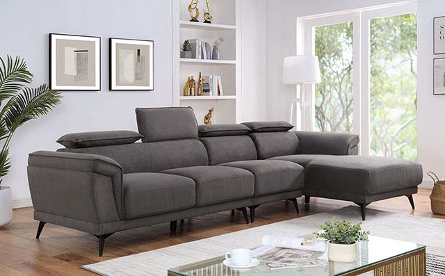 NAPANEE Sectional, Dark Gray - Marjories Furniture (Las Vegas, NV)