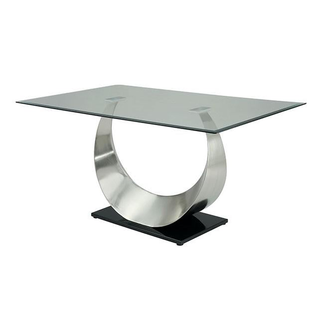ORLA Silver/Black Dining Table - Marjories Furniture (Las Vegas, NV)