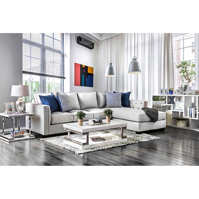 Ornella Light Gray/Blue Sectional - Marjories Furniture (Las Vegas, NV)