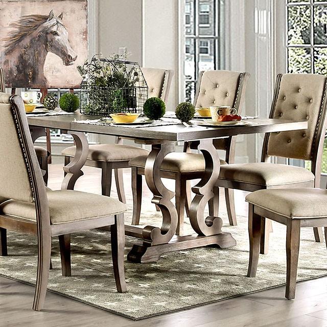 Patience Rustic Natural Tone Dining Table - Marjories Furniture (Las Vegas, NV)