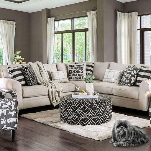 Patricia Ivory Sectional - Marjories Furniture (Las Vegas, NV)