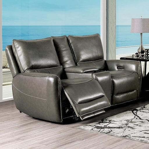 PHINEAS Power Loveseat, Gray - Marjories Furniture (Las Vegas, NV)