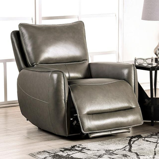 PHINEAS Power Recliner, Gray - Marjories Furniture (Las Vegas, NV)