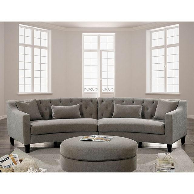 SARIN Warm Gray Sectional - Marjories Furniture (Las Vegas, NV)