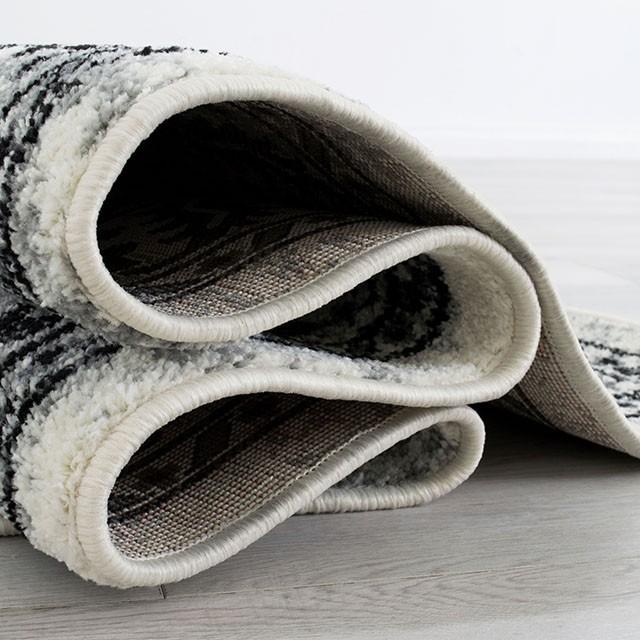 Serang Gray/Black 5' X 7' Area Rug - Marjories Furniture (Las Vegas, NV)