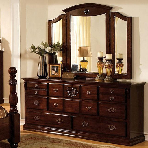 Tuscan II Glossy Dark Pine Dresser - Marjories Furniture (Las Vegas, NV)