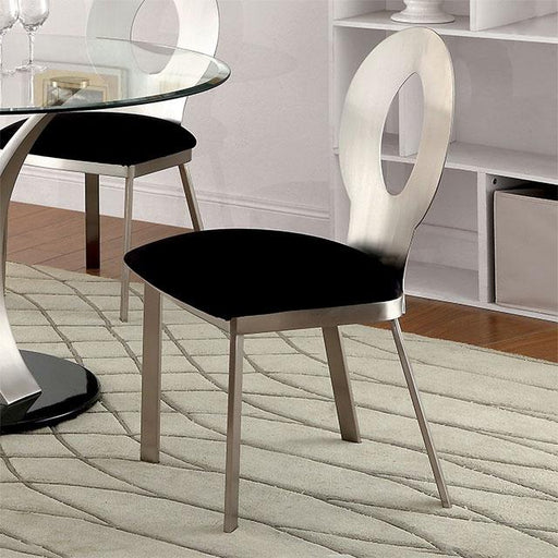 VALO Silver/Black Side Chair (2/CTN) - Marjories Furniture (Las Vegas, NV)