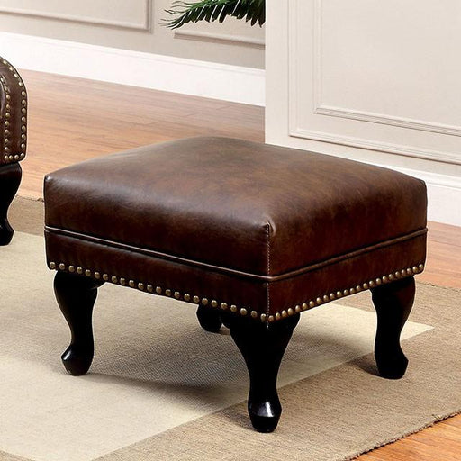VAUGH Rustic Brown Ottoman - Marjories Furniture (Las Vegas, NV)