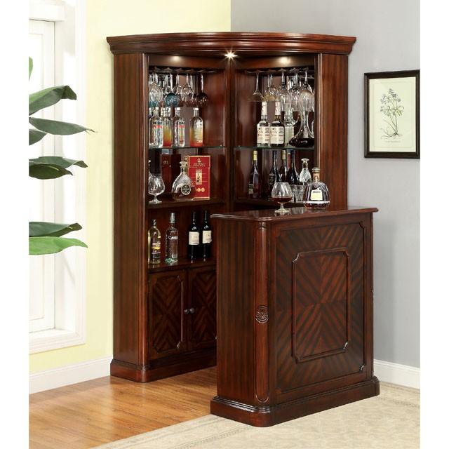 VOLTAIRE Dark Cherry Curio - Marjories Furniture (Las Vegas, NV)