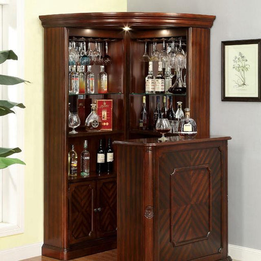 VOLTAIRE Dark Cherry Curio - Marjories Furniture (Las Vegas, NV)