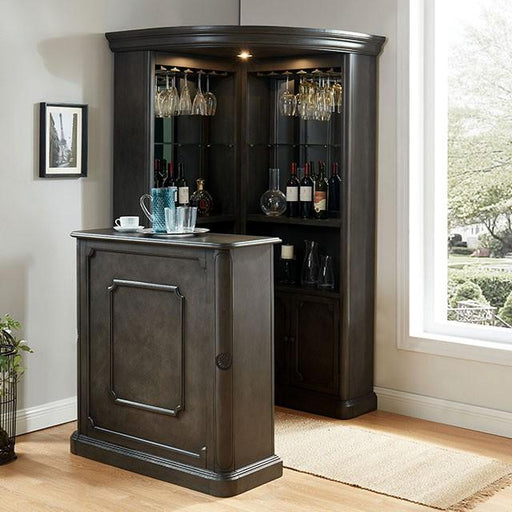 Voltaire Gray Curio Cabinet - Marjories Furniture (Las Vegas, NV)