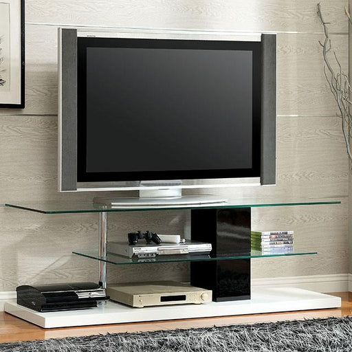 Neapoli Black/White 63" TV Console - Marjories Furniture (Las Vegas, NV)