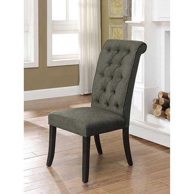 Sania III Gray/Antique Black Side Chair (2/CTN) - Marjories Furniture (Las Vegas, NV)