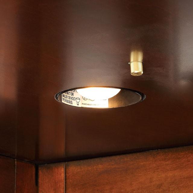 VOLTAIRE Dark Cherry Curio - Marjories Furniture (Las Vegas, NV)