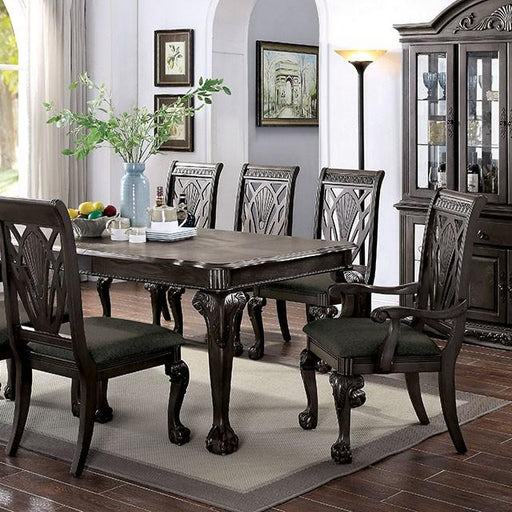 Petersburg Dark Gray Dining Table w/ 1x18"Leaf - Marjories Furniture (Las Vegas, NV)