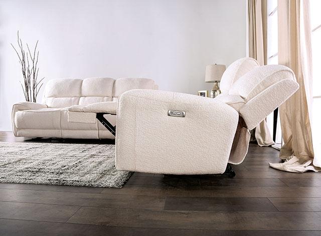 MORCOTE Power Loveseat, Beige - Marjories Furniture (Las Vegas, NV)