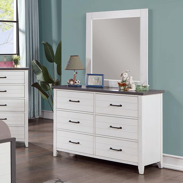 PRIAM Dresser, White/Gray - Marjories Furniture (Las Vegas, NV)