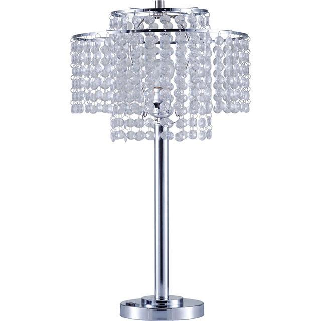 Kaitlyn Chrome 12"H Crystal Chrome Table Lamp - Marjories Furniture (Las Vegas, NV)