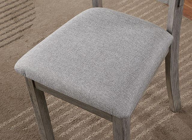 LAQUILA Side Chair (2/CTN), Gray - Marjories Furniture (Las Vegas, NV)