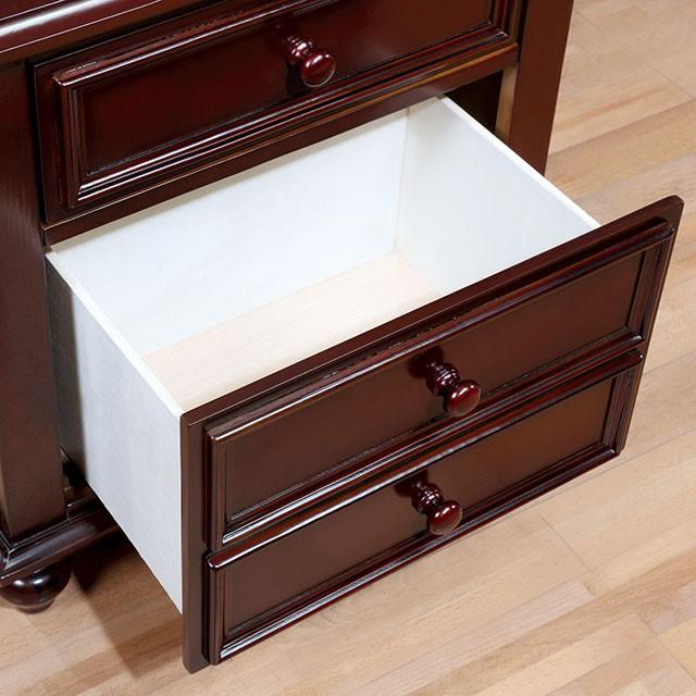 OLIVIA Night Stand, Dark Walnut - Marjories Furniture (Las Vegas, NV)