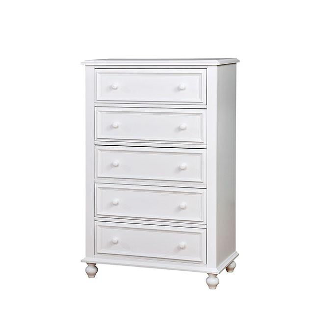 OLIVIA White Chest - Marjories Furniture (Las Vegas, NV)