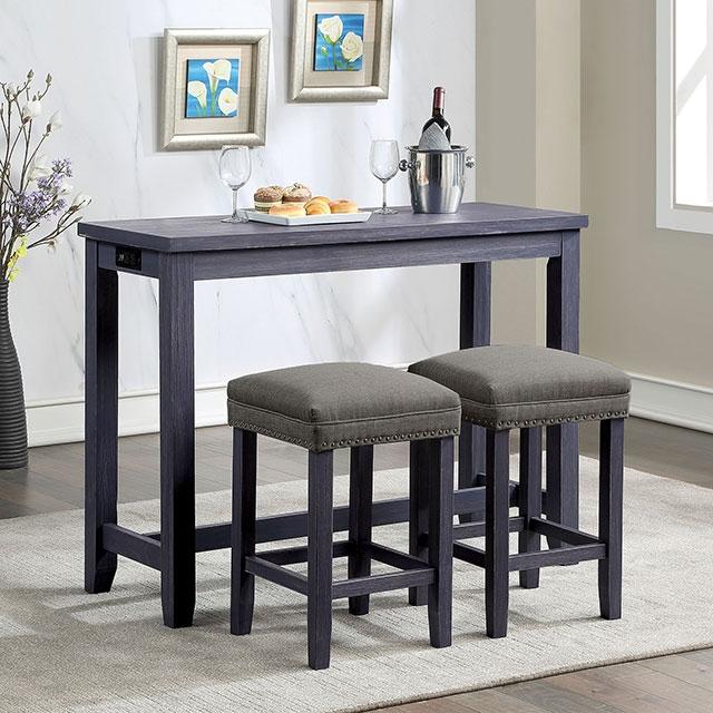 Caerleon 3 & 4 Piece Counter Ht. Set Gray & Blue - Marjories Furniture (Las Vegas, NV)
