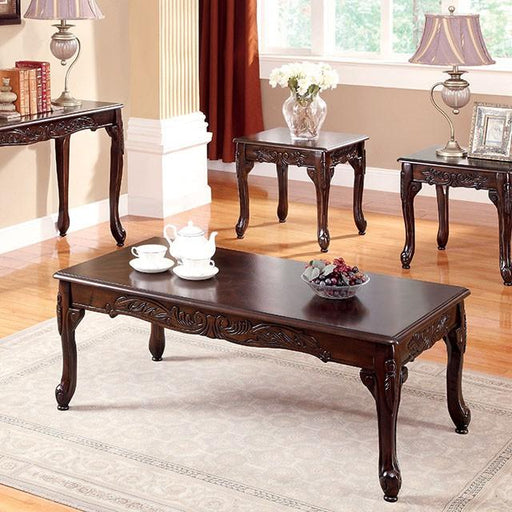 Cheshire Dark Cherry 3 Pc. Coffee Table Set - Marjories Furniture (Las Vegas, NV)