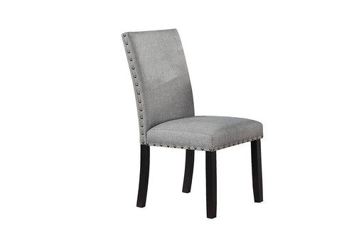 Junfen Dining Chair in Grey/Black Silver - Marjories Furniture (Las Vegas, NV)