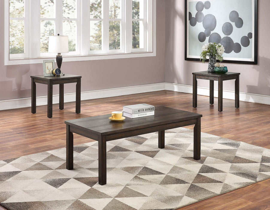 Hhdfur 3-Pcs Coffee Table Set in Espresso - Marjories Furniture (Las Vegas, NV)