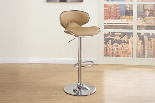 Huifur Adjustable Bar Stool in Light Brown - Marjories Furniture (Las Vegas, NV)