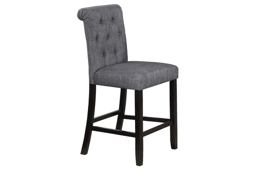Junfen High Chair in Charcoal/Black Silver - Marjories Furniture (Las Vegas, NV)
