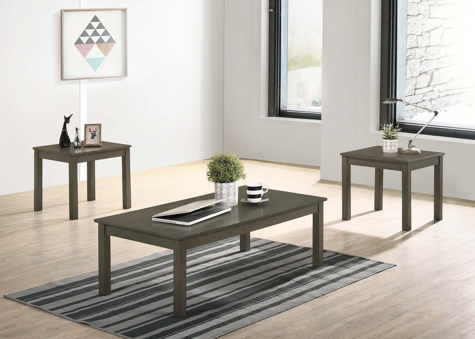 Liihfd 3-Pcs Coffee Table Set in Dark Grey - Marjories Furniture (Las Vegas, NV)