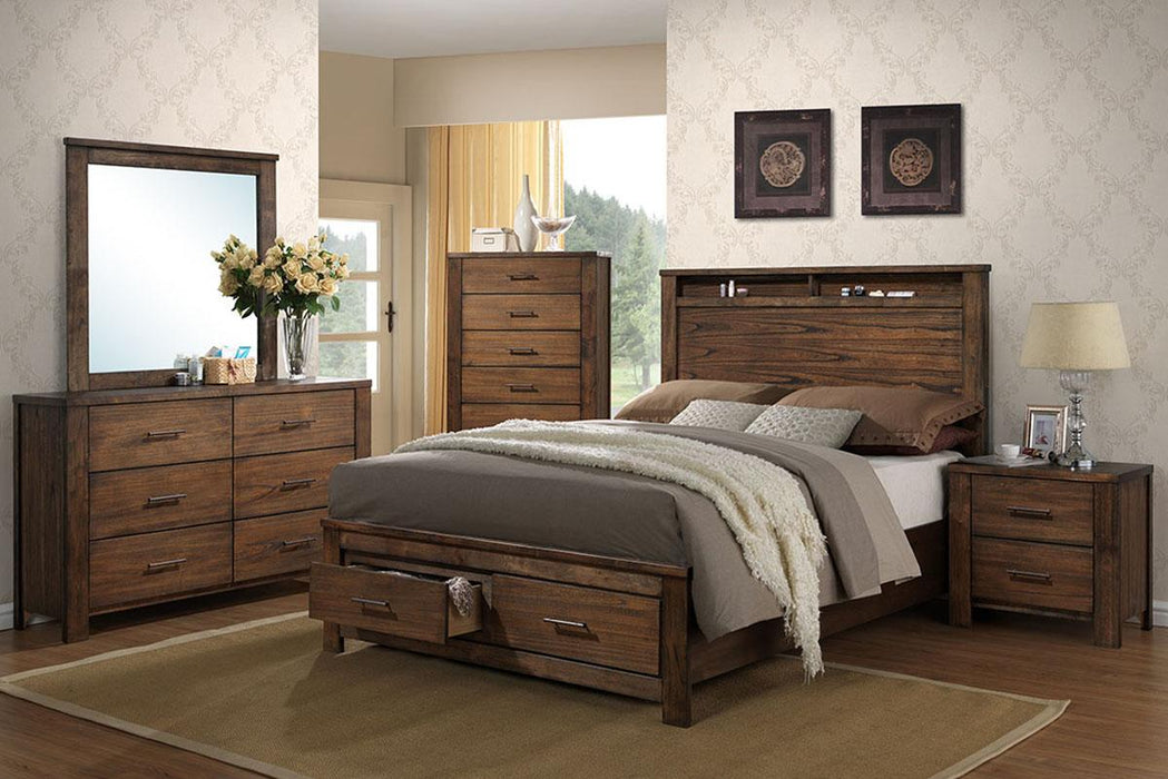 Liihen Eastern King Bed/Oak in Oak - Marjories Furniture (Las Vegas, NV)
