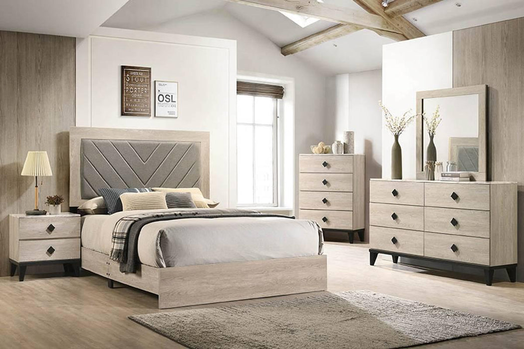Liihfd Queen Bed in Foil Beige - Marjories Furniture (Las Vegas, NV)