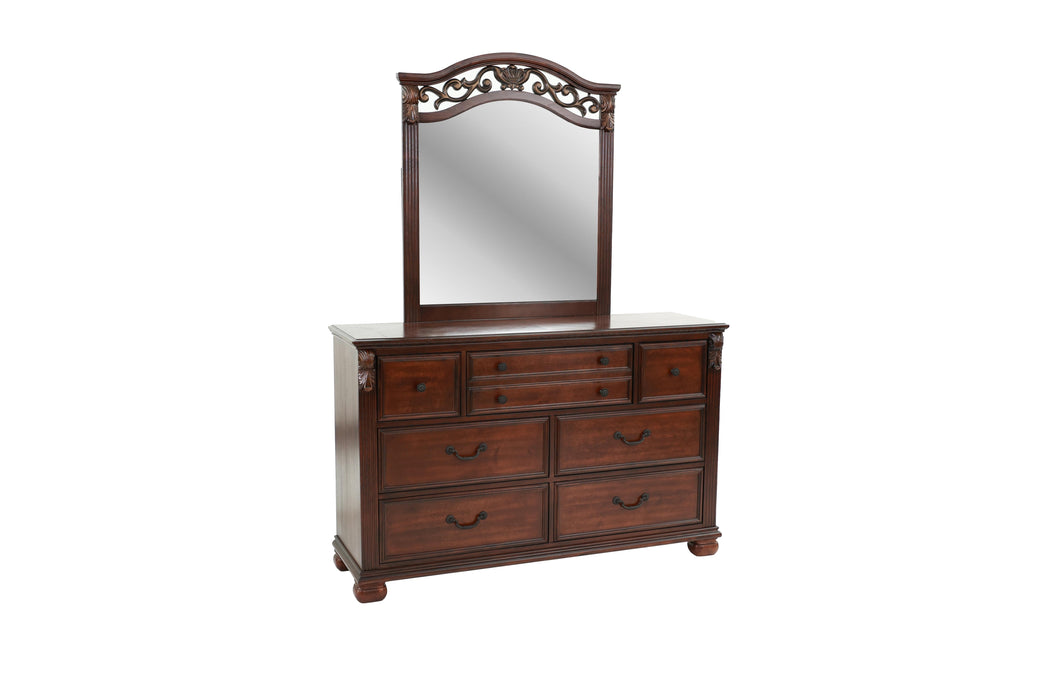 Mcraft Dresser in Dark Cherry - Marjories Furniture (Las Vegas, NV)