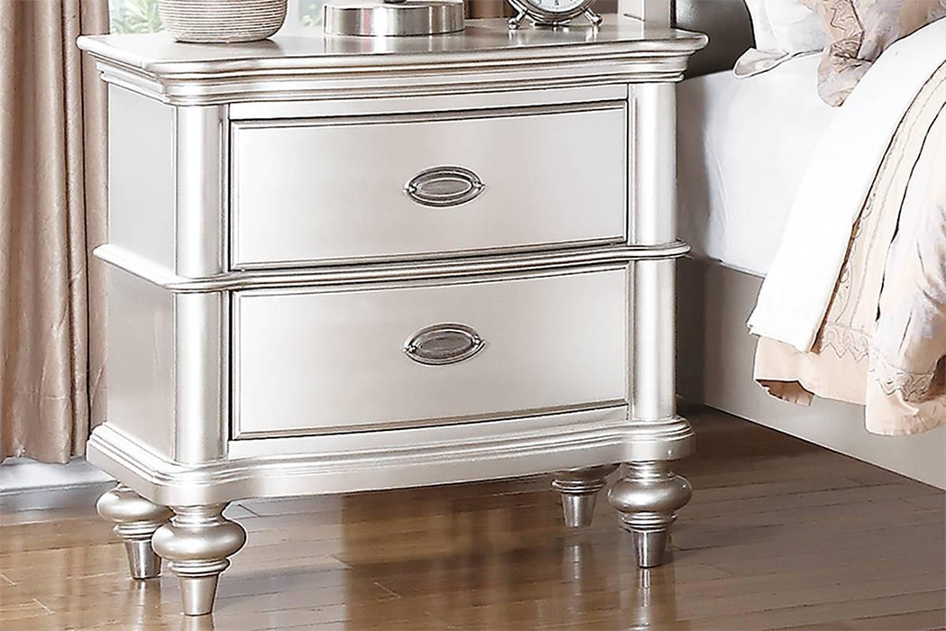 Mcraft Night Stand in Silver - Marjories Furniture (Las Vegas, NV)