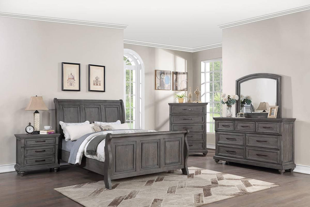Mcraft Eastern King Bed in Antique Gray Oak - Marjories Furniture (Las Vegas, NV)