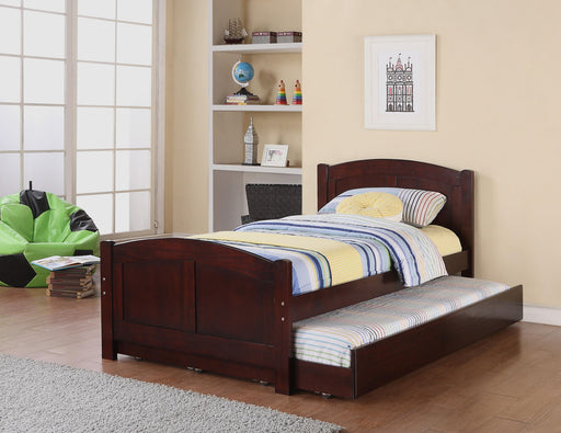 Mcraft Twin Bed W/Trundle-Cherry in Dark Cherry - Marjories Furniture (Las Vegas, NV)