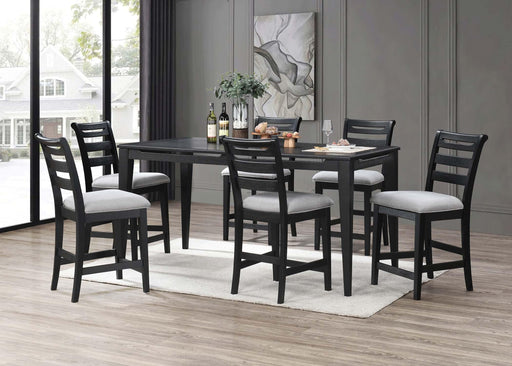 Serkou Counter Height Table in Black - Marjories Furniture (Las Vegas, NV)
