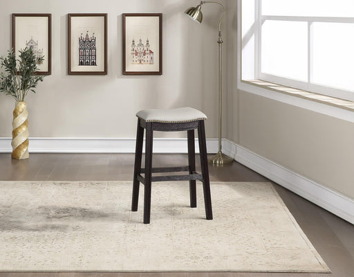 Sfvnco Bar Stool in Grey Pu/Espresso Frame - Marjories Furniture (Las Vegas, NV)