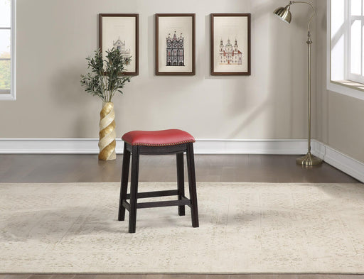 Sfvnco Counter Stool in Burgundy Pu/Espresso Frame - Marjories Furniture (Las Vegas, NV)