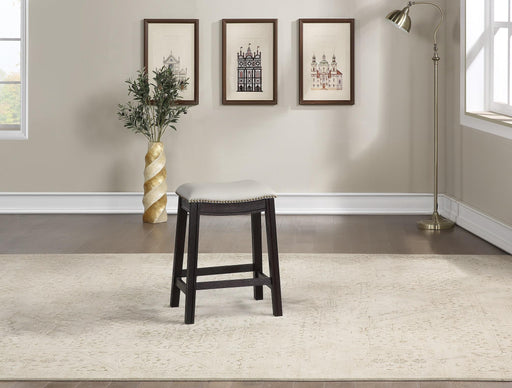 Sfvnco Counter Stool in Grey Pu/Espresso Frame - Marjories Furniture (Las Vegas, NV)