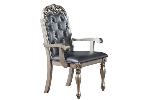Sfvnco Dining Arm Chair in Silver - Marjories Furniture (Las Vegas, NV)